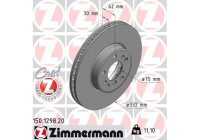 Disque de frein COAT Z 150.1298.20 Zimmermann