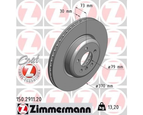 Disque de frein COAT Z 150.2911.20 Zimmermann