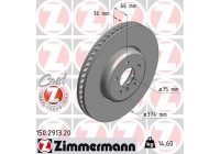 Disque de frein COAT Z 150.2913.20 Zimmermann