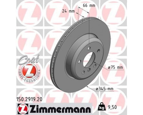 Disque de frein COAT Z 150.2919.20 Zimmermann