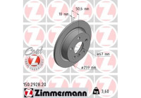 Disque de frein COAT Z 150.2928.20 Zimmermann