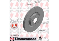 Disque de frein COAT Z 150.2930.20 Zimmermann