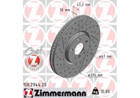 Disque de frein COAT Z 150.2944.20 Zimmermann