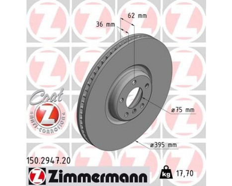 Disque de frein COAT Z 150.2947.20 Zimmermann