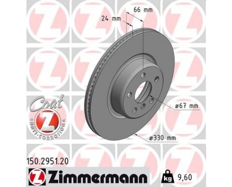 Disque de frein COAT Z 150.2951.20 Zimmermann