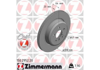 Disque de frein COAT Z 150.2952.20 Zimmermann