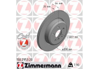 Disque de frein COAT Z 150.2953.20 Zimmermann