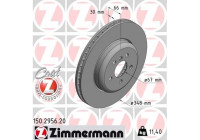 Disque de frein COAT Z 150.2956.20 Zimmermann