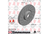 Disque de frein COAT Z 150.2957.20 Zimmermann