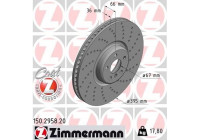 Disque de frein COAT Z 150.2958.20 Zimmermann