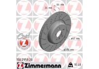 Disque de frein COAT Z 150.2959.20 Zimmermann