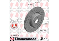 Disque de frein COAT Z 150.2982.20 Zimmermann