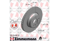 Disque de frein COAT Z 150.3408.20 Zimmermann