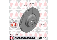 Disque de frein COAT Z 150.3409.20 Zimmermann