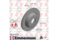 Disque de frein COAT Z 150.3410.20 Zimmermann