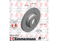 Disque de frein COAT Z 150.3428.20 Zimmermann