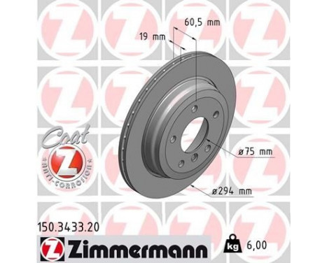 Disque de frein COAT Z 150.3433.20 Zimmermann