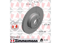 Disque de frein COAT Z 150.3440.20 Zimmermann