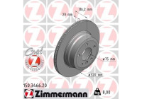Disque de frein COAT Z 150.3466.20 Zimmermann