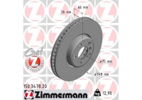 Disque de frein COAT Z 150.3478.20 Zimmermann