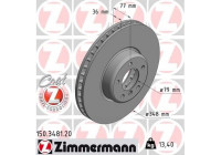 Disque de frein COAT Z 150.3481.20 Zimmermann