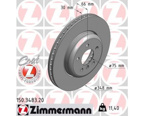 Disque de frein COAT Z 150.3483.20 Zimmermann