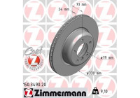 Disque de frein COAT Z 150.3490.20 Zimmermann
