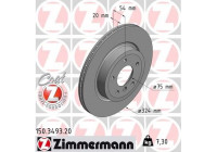 Disque de frein COAT Z 150.3493.20 Zimmermann