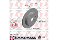 Disque de frein COAT Z 155.3906.20 Zimmermann