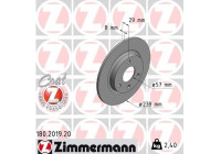 Disque de frein COAT Z 180.2019.20 Zimmermann