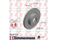 Disque de frein COAT Z 180.3013.20 Zimmermann