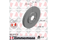 Disque de frein COAT Z 180.3015.20 Zimmermann