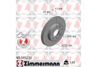 Disque de frein COAT Z 185.3952.20 Zimmermann