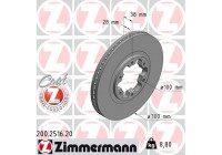 Disque de frein COAT Z 200.2516.20 Zimmermann