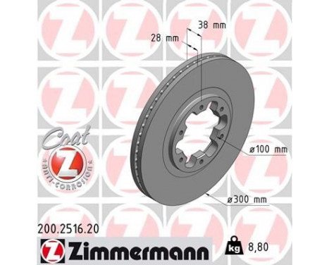 Disque de frein COAT Z 200.2516.20 Zimmermann