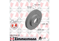 Disque de frein COAT Z 200.2524.20 Zimmermann