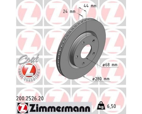 Disque de frein COAT Z 200.2526.20 Zimmermann