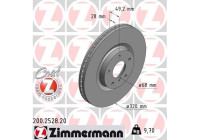 Disque de frein COAT Z 200.2528.20 Zimmermann