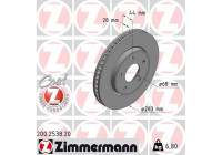 Disque de frein COAT Z 200.2538.20 Zimmermann