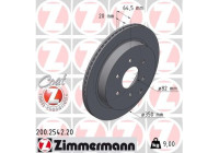 Disque de frein COAT Z 200.2542.20 Zimmermann