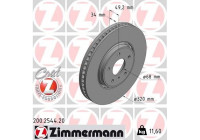 Disque de frein COAT Z 200.2544.20 Zimmermann