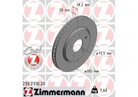 Disque de frein COAT Z 230.2310.20 Zimmermann