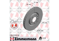 Disque de frein COAT Z 230.2315.20 Zimmermann