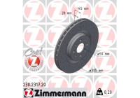 Disque de frein COAT Z 230.2317.20 Zimmermann