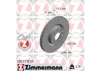 Disque de frein COAT Z 230.2370.20 Zimmermann