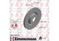 Disque de frein COAT Z 230.2382.20 Zimmermann
