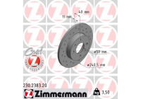 Disque de frein COAT Z 230.2383.20 Zimmermann