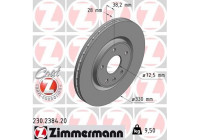 Disque de frein COAT Z 230.2384.20 Zimmermann