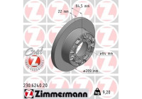 Disque de frein COAT Z 230.6240.20 Zimmermann