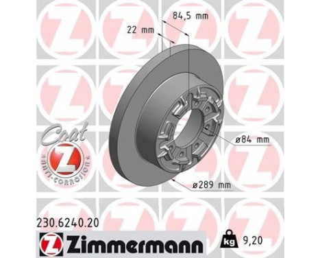 Disque de frein COAT Z 230.6240.20 Zimmermann